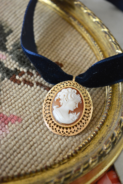Collier Velours Ras de cou vintage