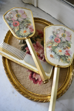 Set de Coiffure Vintage Doré Bouquet Fleurs