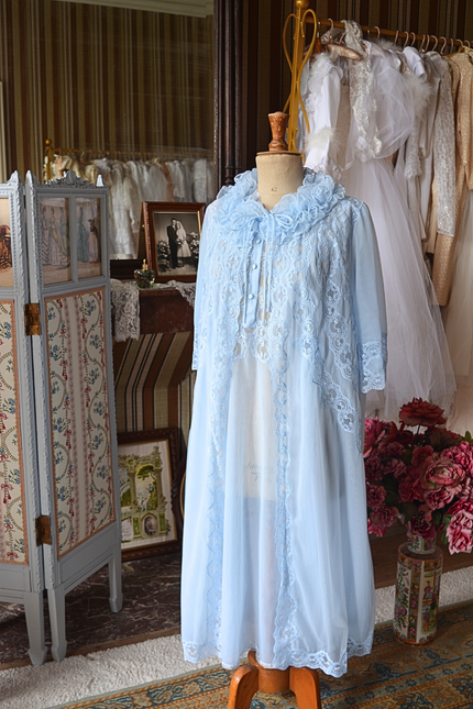Ensemble vintage bleu pastel