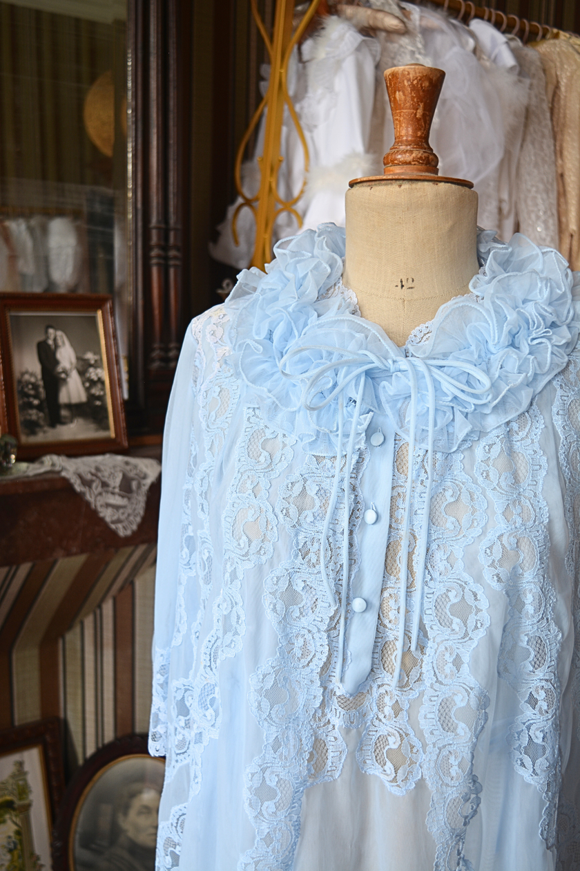 Ensemble vintage bleu pastel