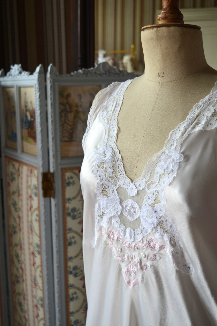 Nuisette vintage Poudré Satin
