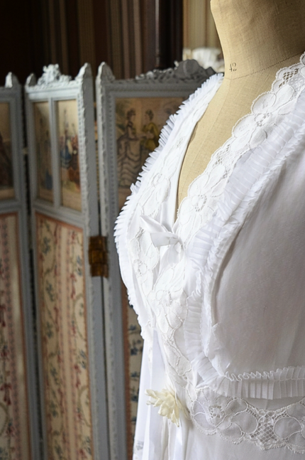 Ensemble vintage dentelle à fleurs