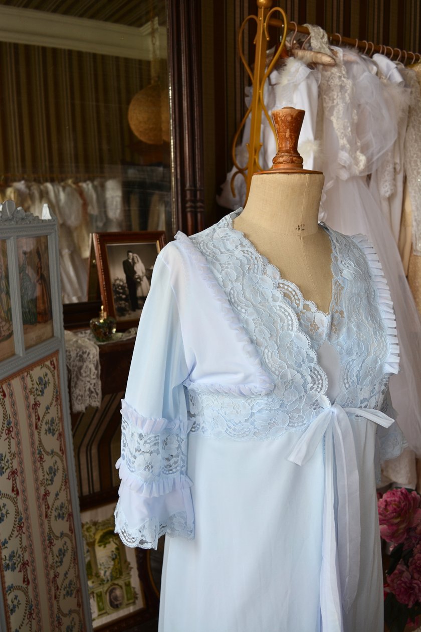 Ensemble Vintage Courte Bleu