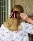 Le Noeud En Velours Bordeaux Gallon Rose