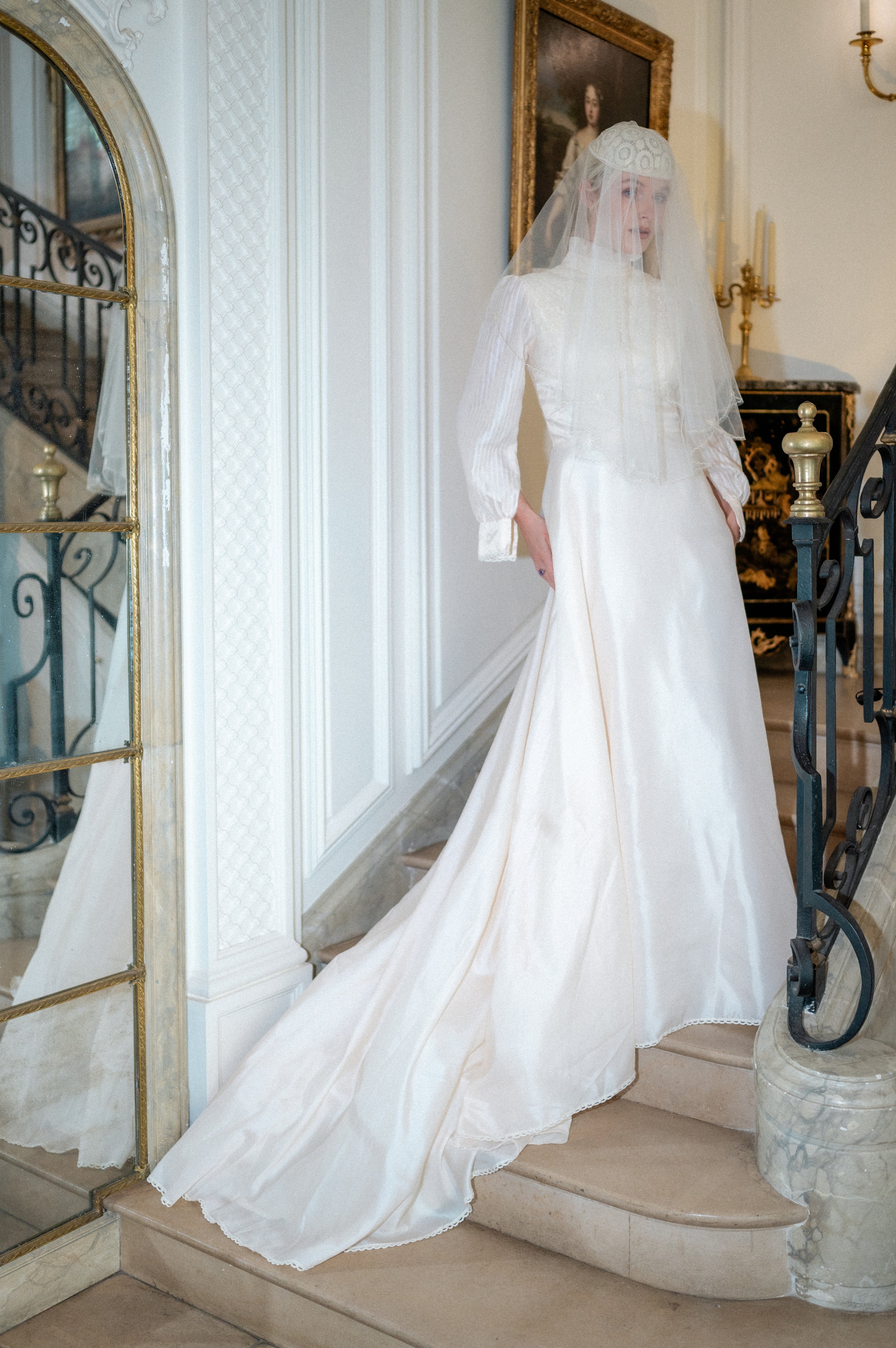 Chapeau Voilette Anglais Violette