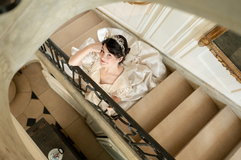 Couronne de Fleurs de Cire à Festons