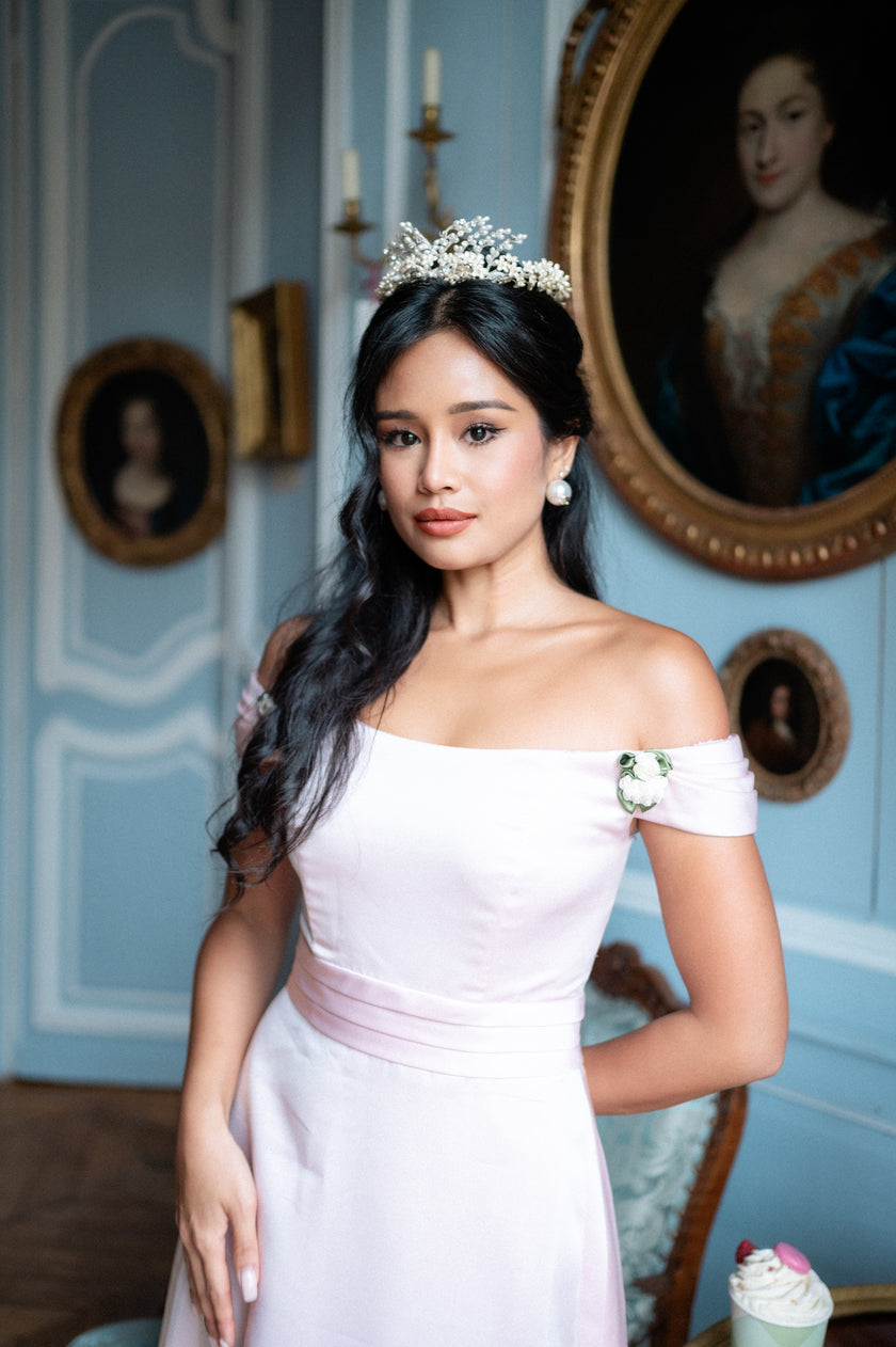 Couronne de mariée en Cire et Strass