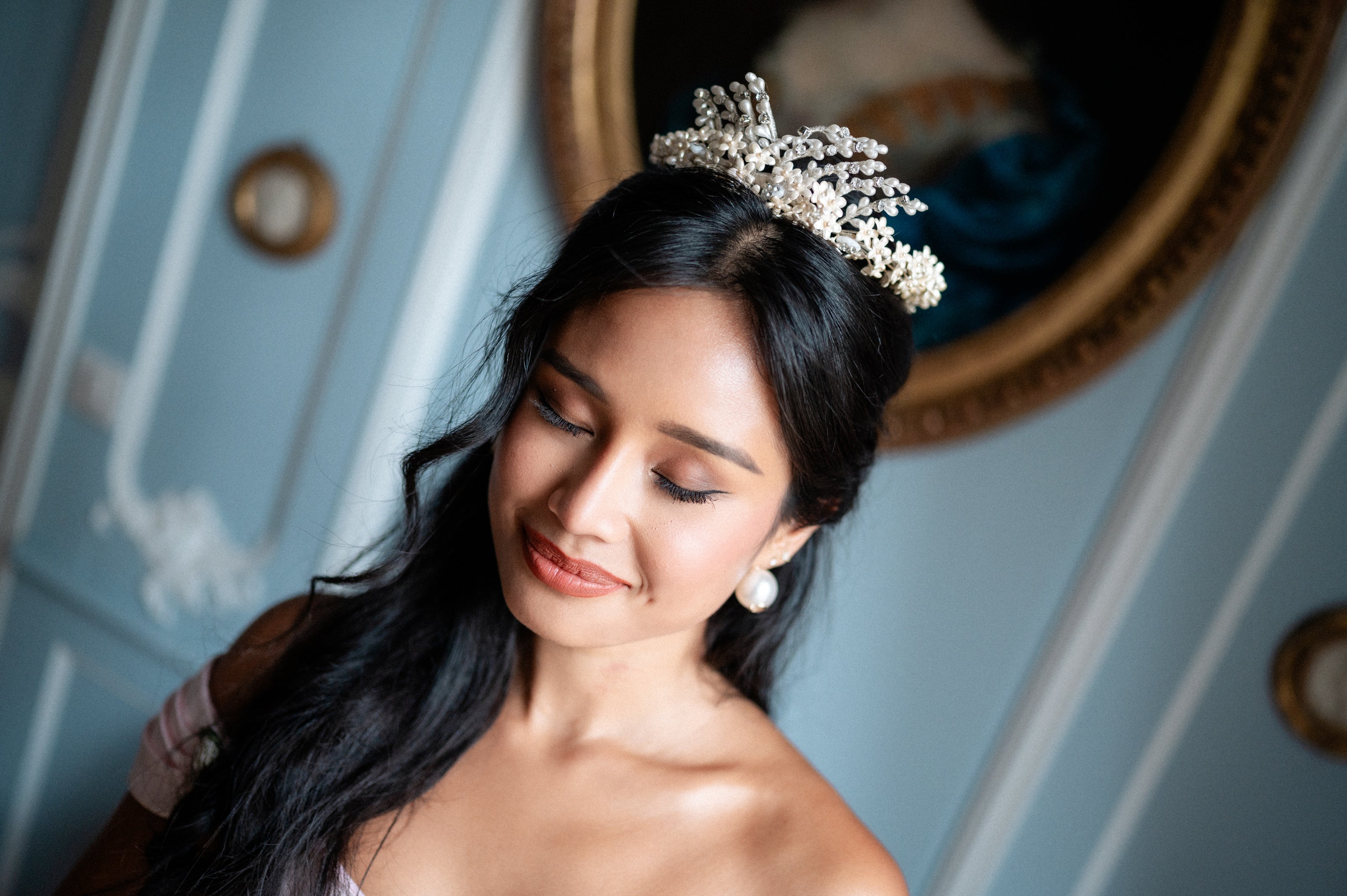 Couronne de mariée en Cire et Strass