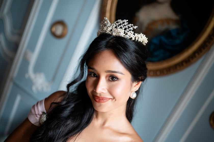 Couronne de mariée en Cire et Strass