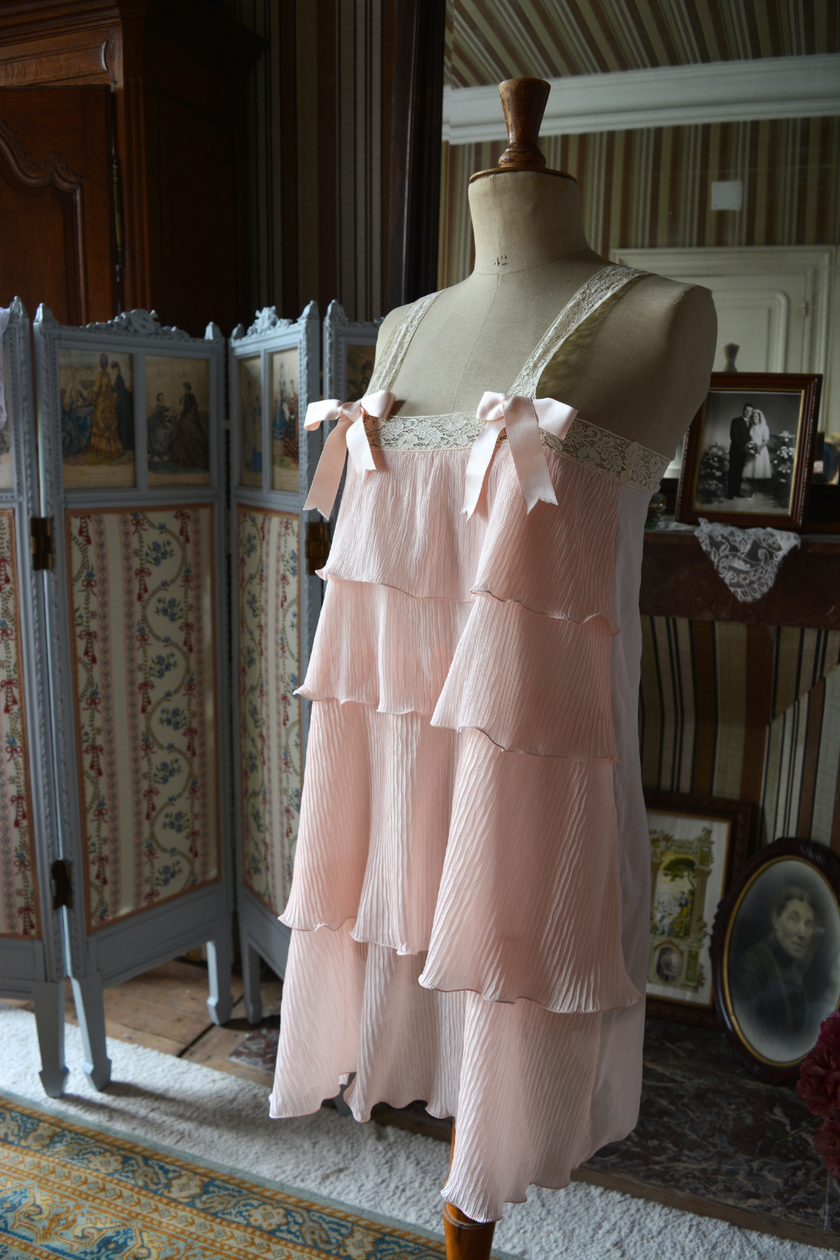 Nuisette Vintage Courte Rose