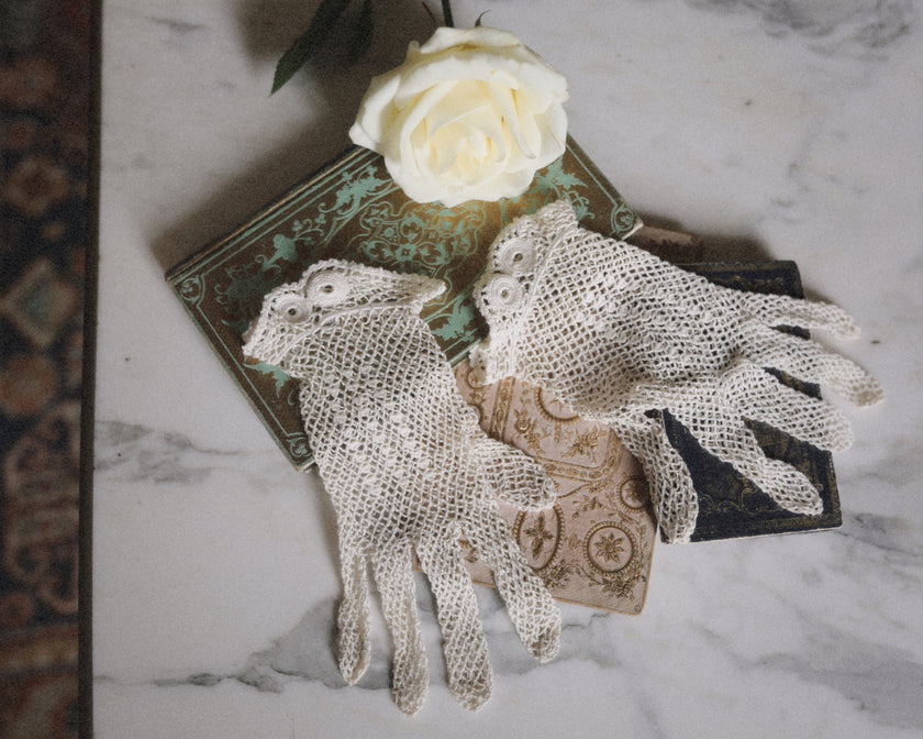 Paire de Gants en Crochet Ajourés