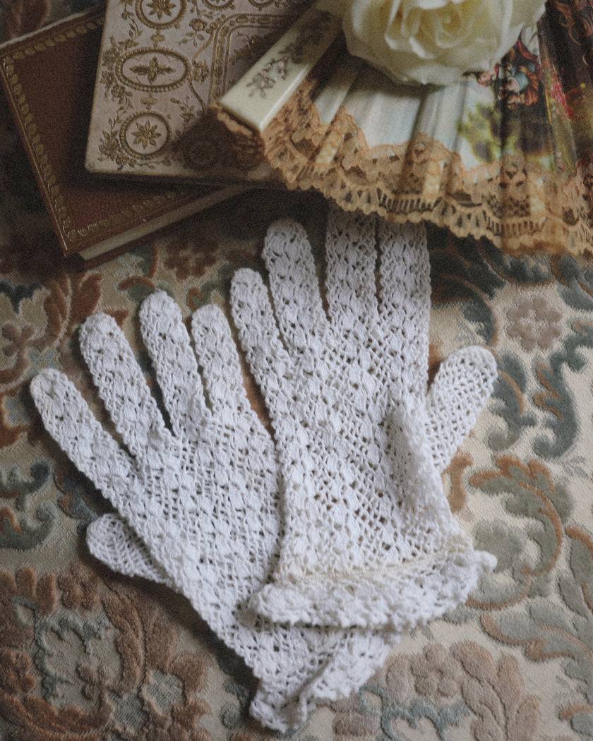 Paire de Gants en Crochet Ajourés