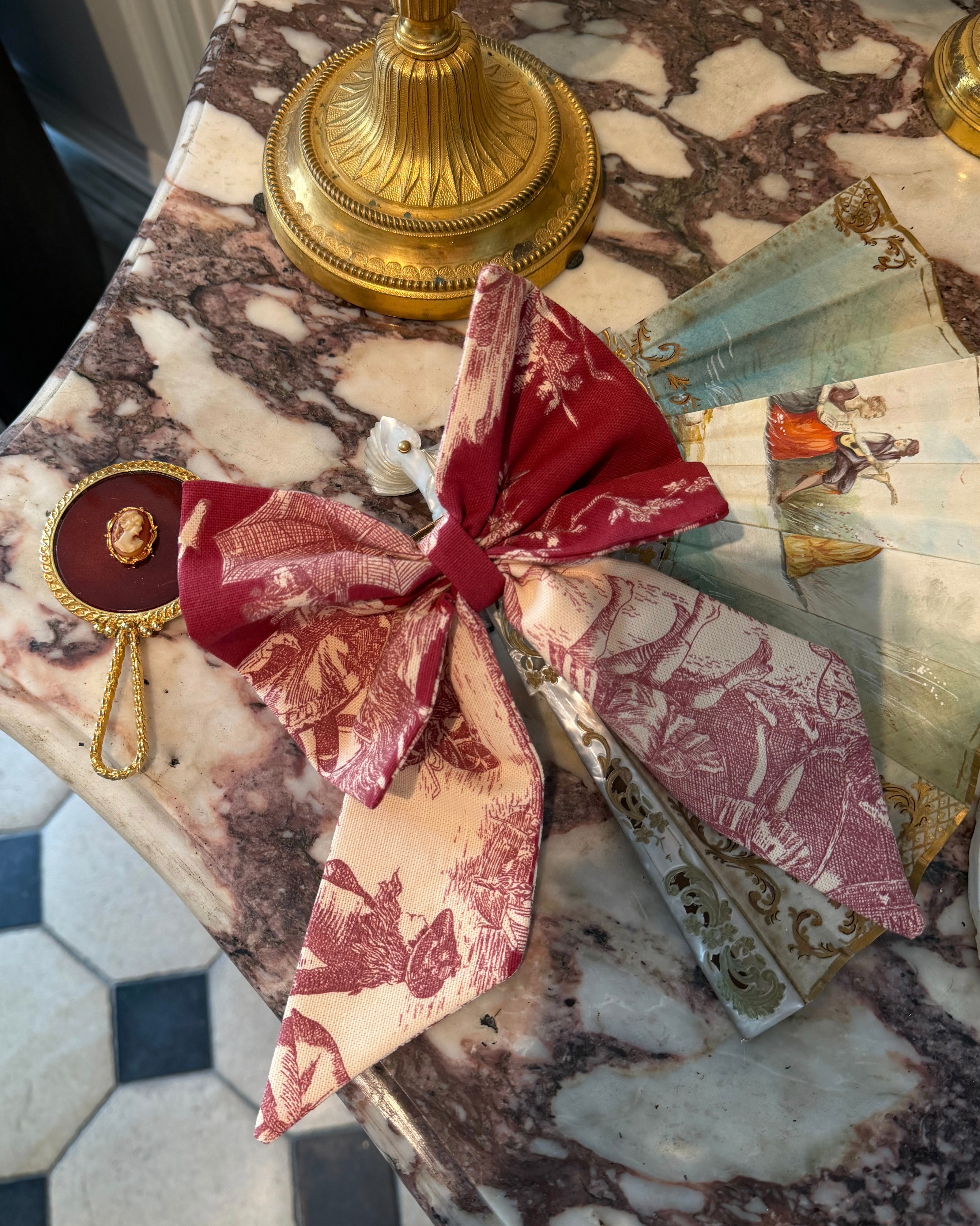 Le Signature Toile de Jouy Rouge