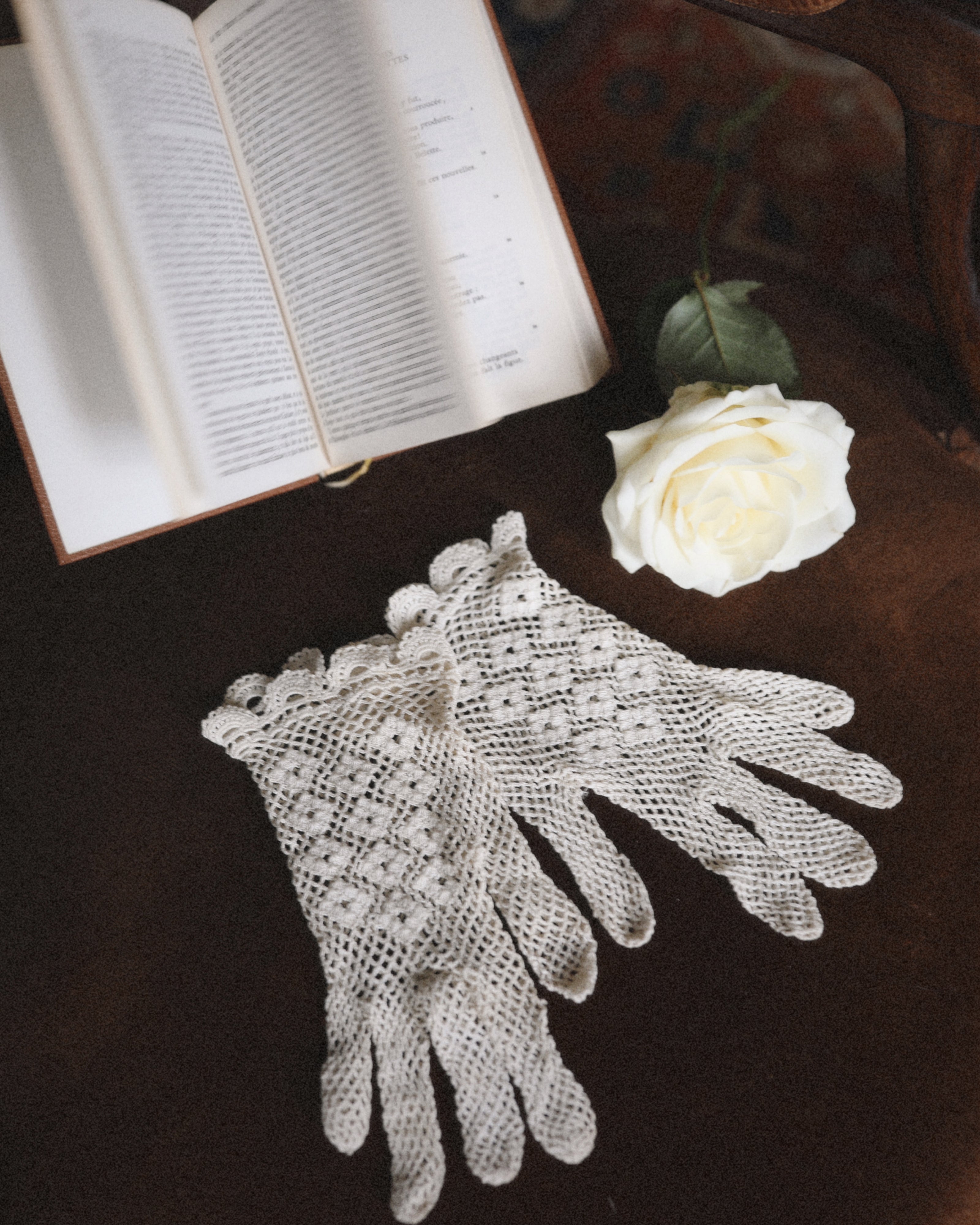 Paire de Gants en Crochet Ajourés