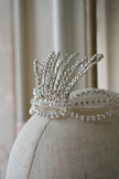 Couronne De Mariée Vintage fleurs de cire et strass