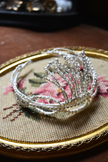 Couronne De Mariée Vintage fleurs de cire et strass