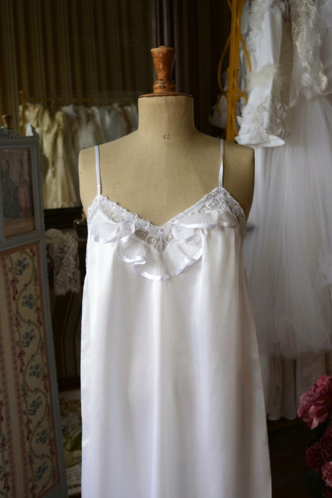 Ensemble vintage Blanc Satiné