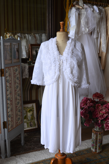 Ensemble vintage blanc