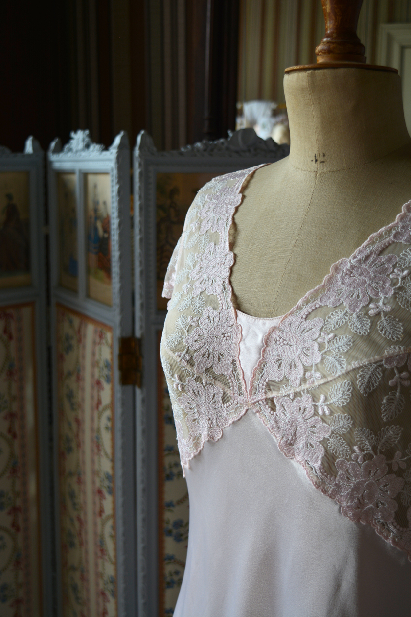 Nuisette Vintage Rose Satiné Dentelle