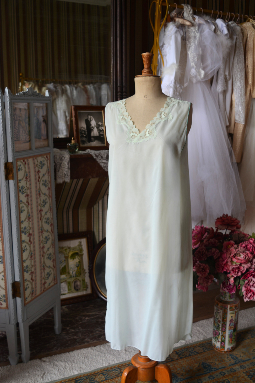 Ensemble vintage vert pastel
